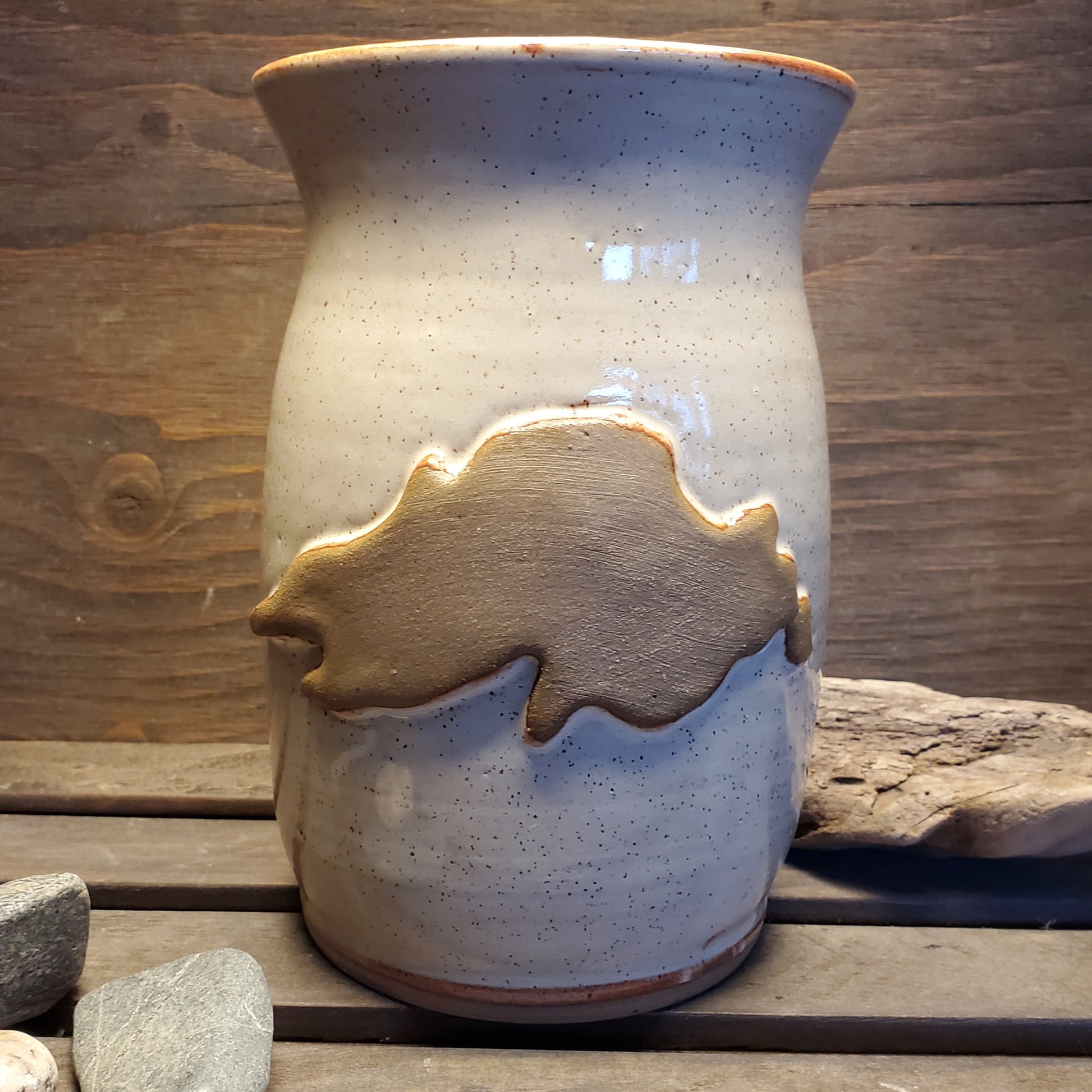Lake Superior Vase - Green Cabin Pottery