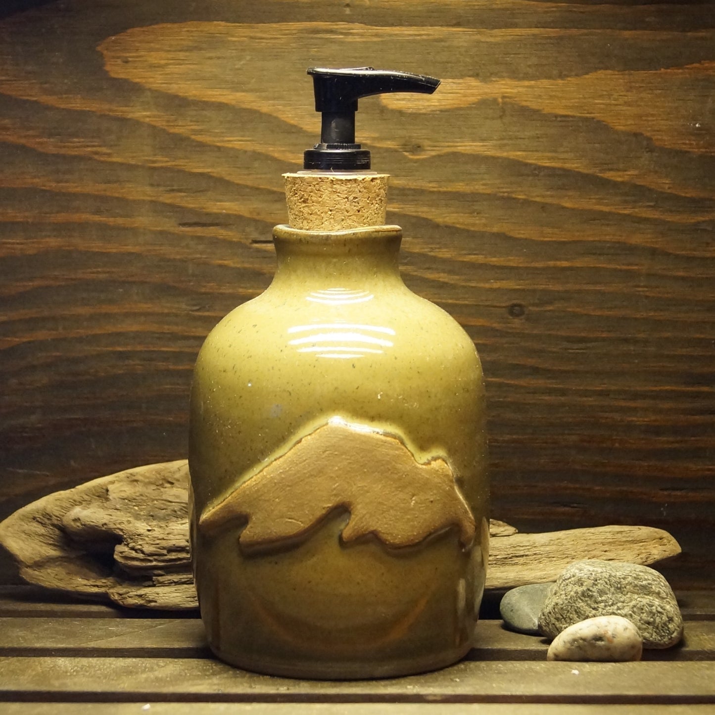 Soap Dispenser - Green Cabin Pottery
