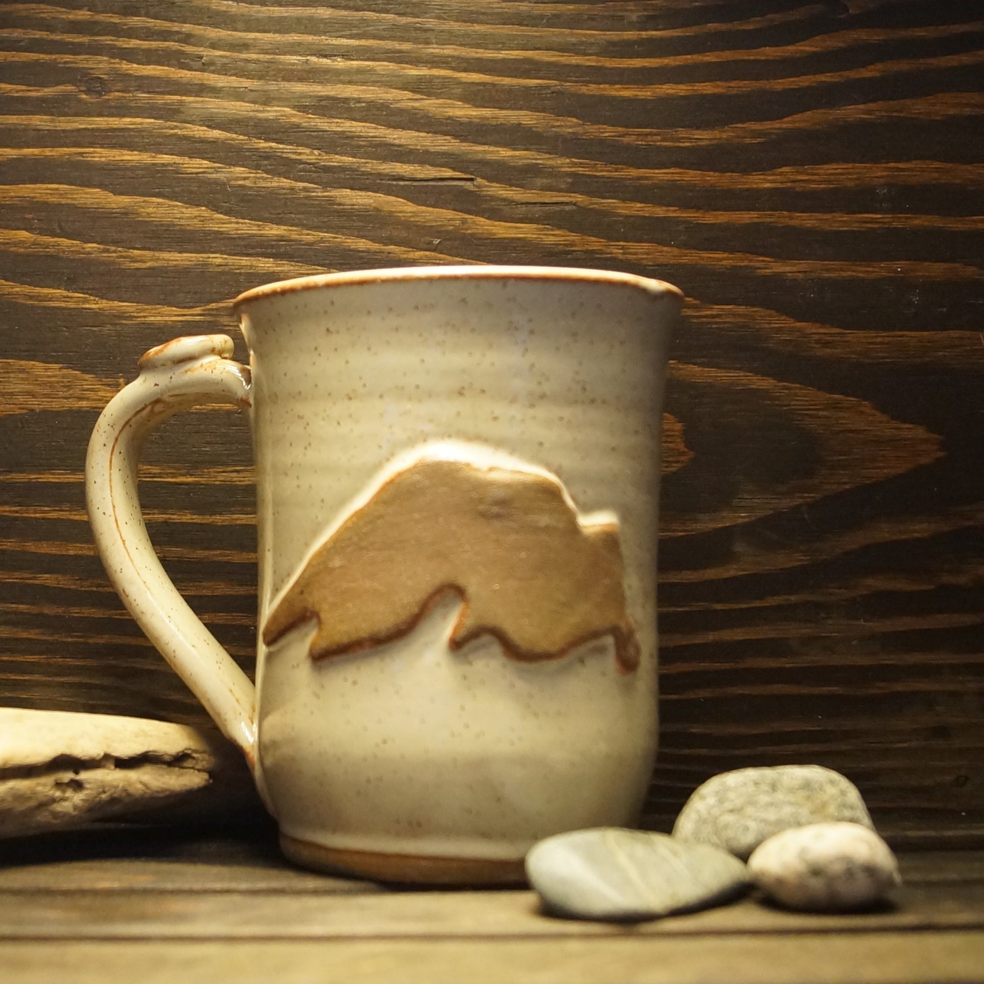Lake Superior Mug in Red Stoneware - Green Cabin Pottery