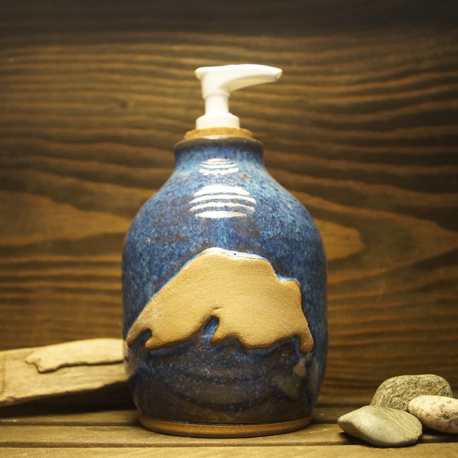 Soap Dispenser - Green Cabin Pottery