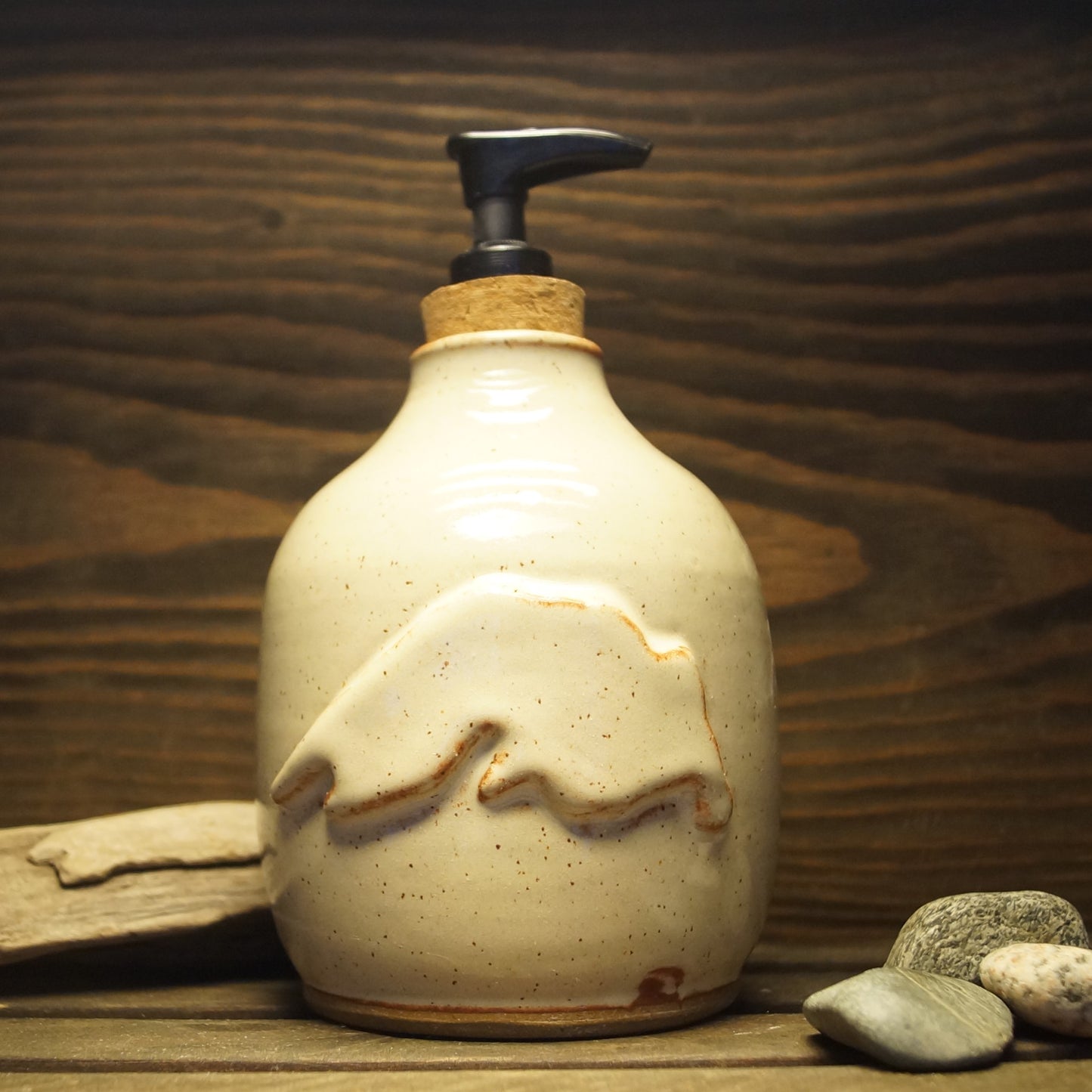 Soap Dispenser - Green Cabin Pottery