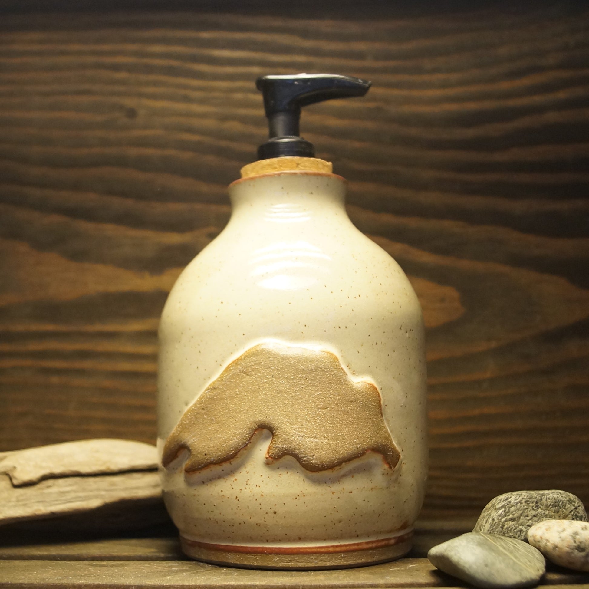 Soap Dispenser - Green Cabin Pottery