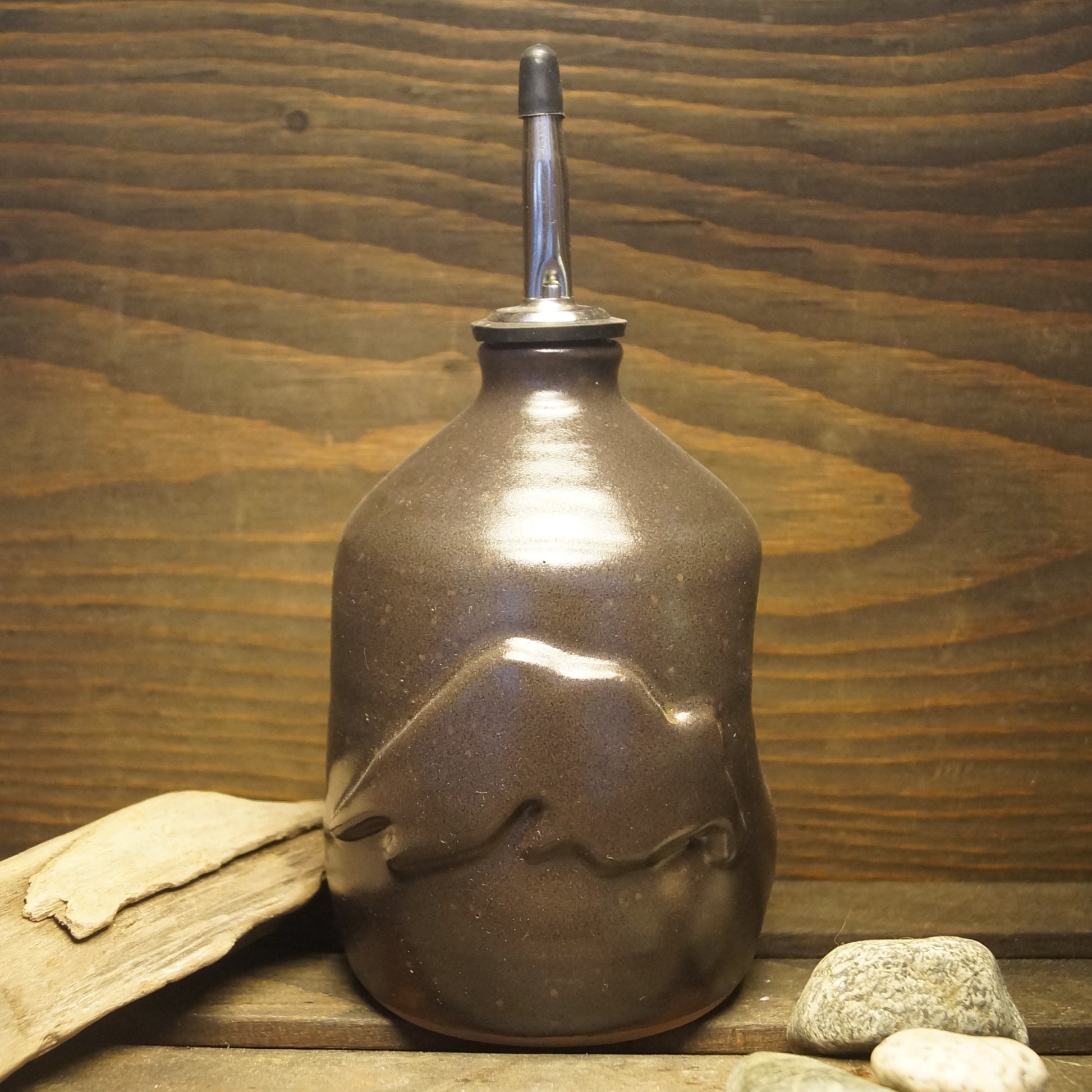 Oil Bottle - Green Cabin Pottery