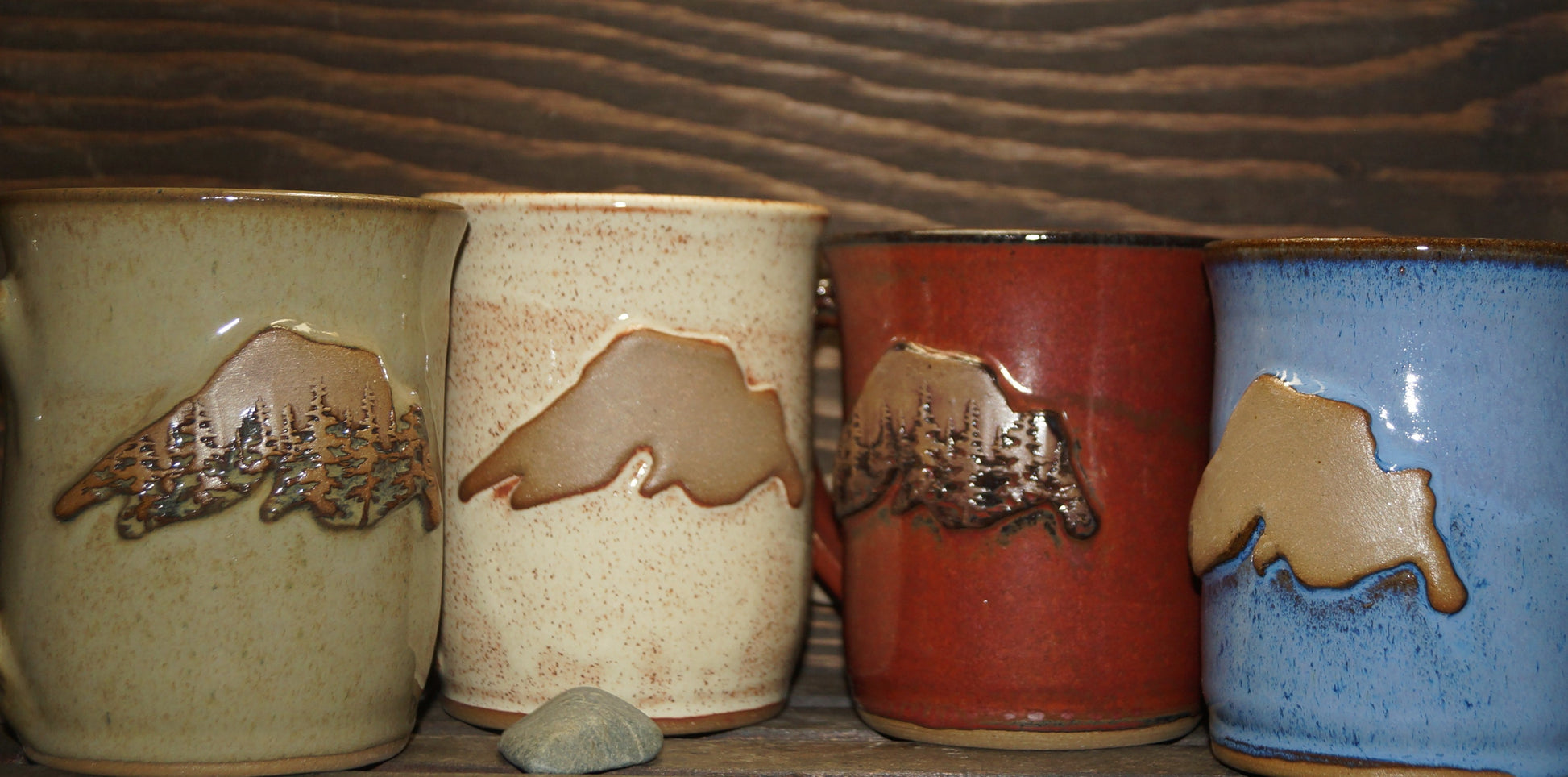 Lake Superior Mug in Red Stoneware - Green Cabin Pottery