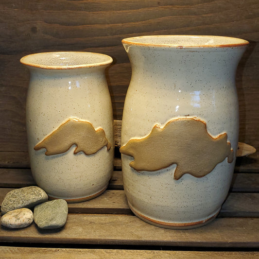 Lake Superior Vase - Green Cabin Pottery