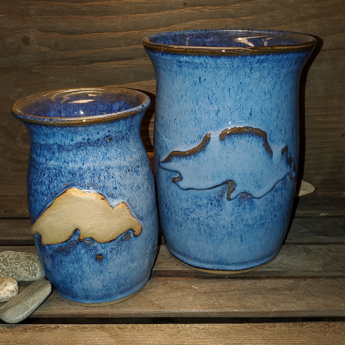 Lake Superior Vase - Green Cabin Pottery