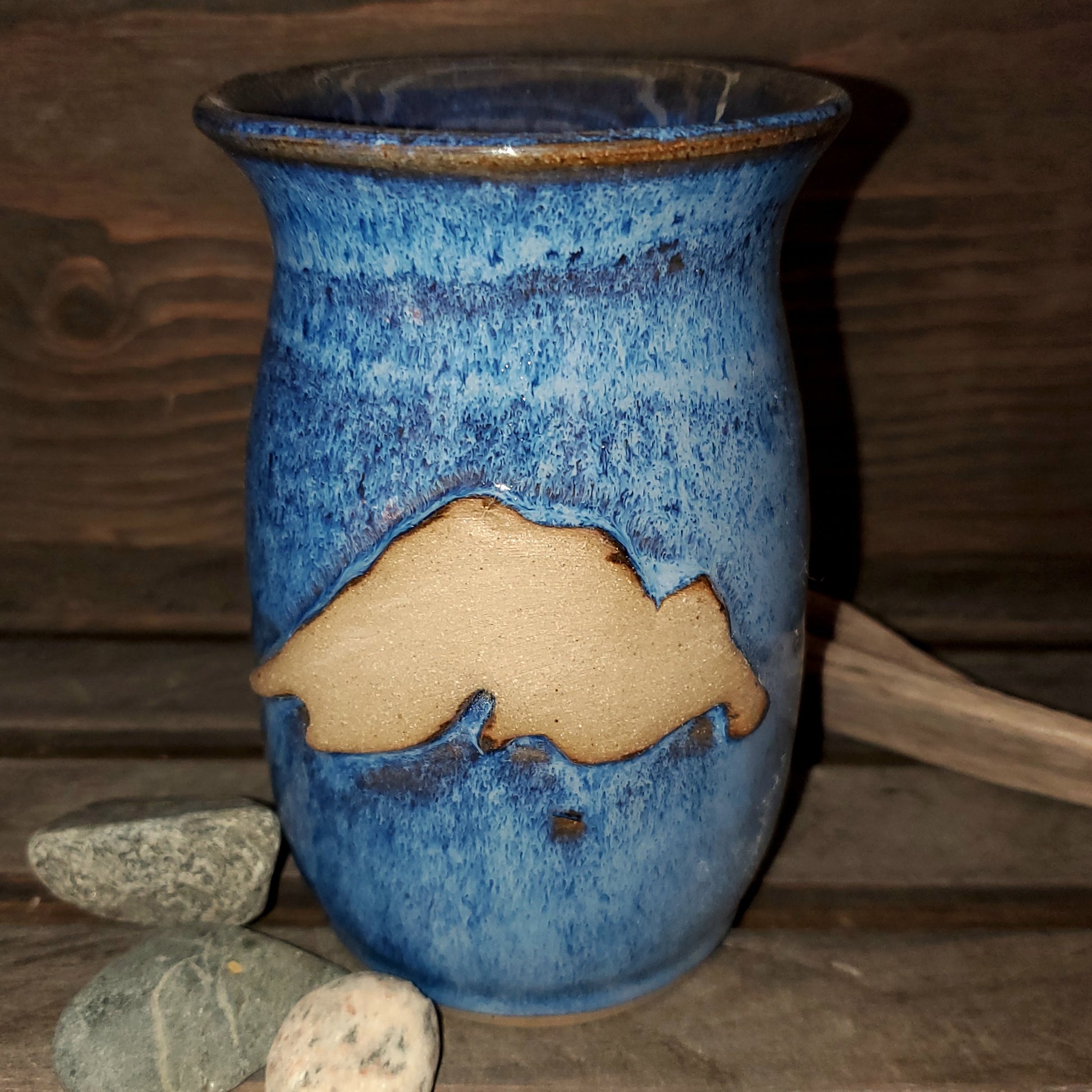 Lake Superior Vase-smaller version - Green Cabin Pottery
