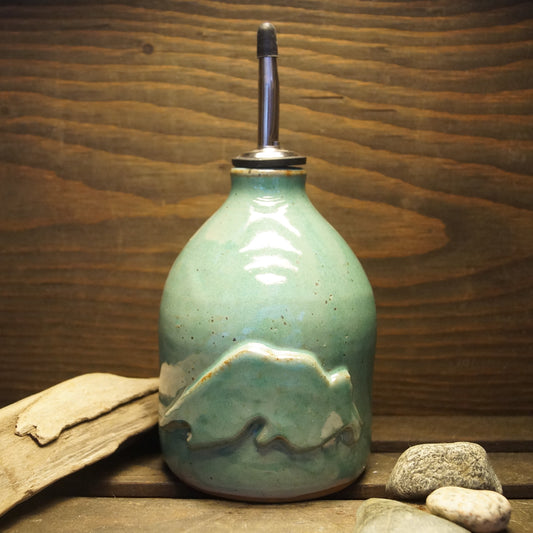 Oil Bottle - Green Cabin Pottery