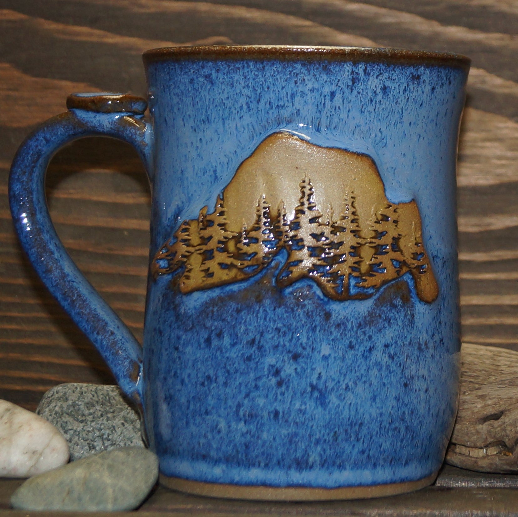 Lake Superior Mug in Red Stoneware - Green Cabin Pottery